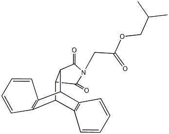 isobutyl (16,18-dioxo-17-azapentacyclo[6.6.5.0~2,7~.0~9,14~.0~15,19~]nonadeca-2,4,6,9,11,13-hexaen-17-yl)acetate Structural