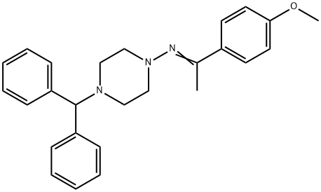N-(4-benzhydryl-1-piperazinyl)-N-[1-(4-methoxyphenyl)ethylidene]amine Structural