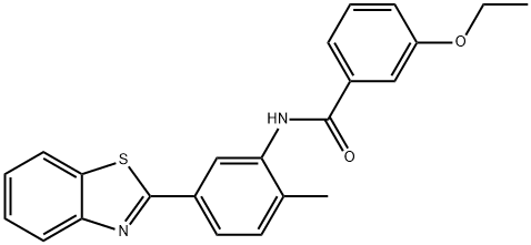 N-[5-(1,3-benzothiazol-2-yl)-2-methylphenyl]-3-ethoxybenzamide Structural