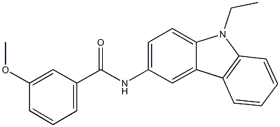N-(9-ethyl-9H-carbazol-3-yl)-3-methoxybenzamide Structural