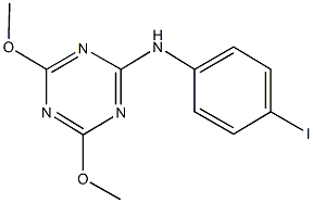 N-(4-iodophenyl)-4,6-dimethoxy-1,3,5-triazin-2-amine Structural