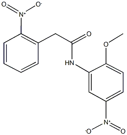 N-{5-nitro-2-methoxyphenyl}-2-{2-nitrophenyl}acetamide Structural