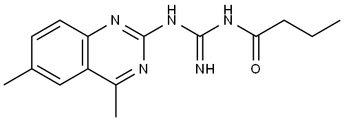 N''-butyryl-N-(4,6-dimethyl-2-quinazolinyl)guanidine Structural
