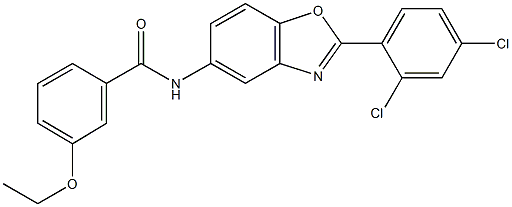 N-[2-(2,4-dichlorophenyl)-1,3-benzoxazol-5-yl]-3-ethoxybenzamide Structural