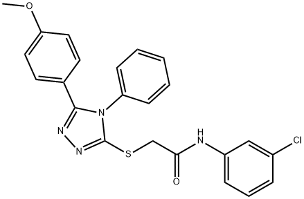 N-(3-chlorophenyl)-2-{[5-(4-methoxyphenyl)-4-phenyl-4H-1,2,4-triazol-3-yl]sulfanyl}acetamide Structural