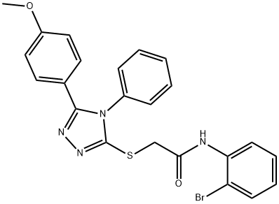 N-(2-bromophenyl)-2-{[5-(4-methoxyphenyl)-4-phenyl-4H-1,2,4-triazol-3-yl]sulfanyl}acetamide Structural