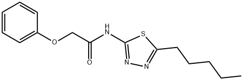 N-(5-pentyl-1,3,4-thiadiazol-2-yl)-2-phenoxyacetamide Structural