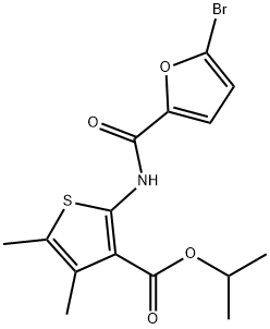 isopropyl 2-[(5-bromo-2-furoyl)amino]-4,5-dimethyl-3-thiophenecarboxylate Structural