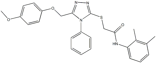 N-(2,3-dimethylphenyl)-2-({5-[(4-methoxyphenoxy)methyl]-4-phenyl-4H-1,2,4-triazol-3-yl}sulfanyl)acetamide Structural