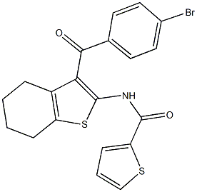 N-[3-(4-bromobenzoyl)-4,5,6,7-tetrahydro-1-benzothien-2-yl]-2-thiophenecarboxamide Structural