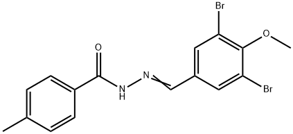 N'-(3,5-dibromo-4-methoxybenzylidene)-4-methylbenzohydrazide Structural