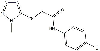 N-(4-chlorophenyl)-2-[(1-methyl-1H-tetraazol-5-yl)sulfanyl]acetamide Structural