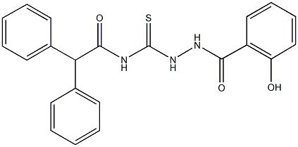 N-{[2-(2-hydroxybenzoyl)hydrazino]carbothioyl}-2,2-diphenylacetamide Structural