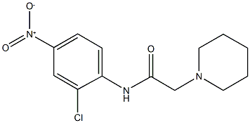 N-{2-chloro-4-nitrophenyl}-2-(1-piperidinyl)acetamide Structural