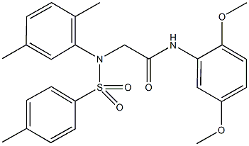 N-(2,5-dimethoxyphenyl)-2-{2,5-dimethyl[(4-methylphenyl)sulfonyl]anilino}acetamide Structural