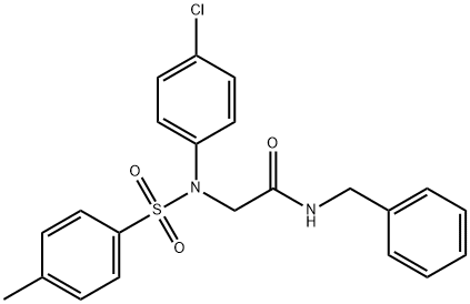 N-benzyl-2-{4-chloro[(4-methylphenyl)sulfonyl]anilino}acetamide Structural