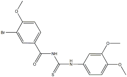 N-(3-bromo-4-methoxybenzoyl)-N'-(3,4-dimethoxyphenyl)thiourea Structural