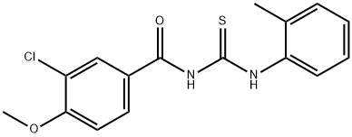 N-(3-chloro-4-methoxybenzoyl)-N'-(2-methylphenyl)thiourea Structural