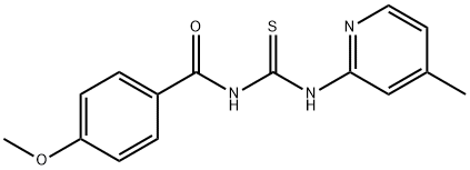N-(4-methoxybenzoyl)-N'-(4-methyl-2-pyridinyl)thiourea Structural
