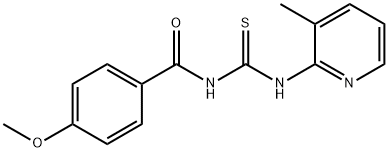 N-(4-methoxybenzoyl)-N'-(3-methyl-2-pyridinyl)thiourea Structural