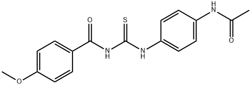 N-[4-({[(4-methoxybenzoyl)amino]carbothioyl}amino)phenyl]acetamide Structural