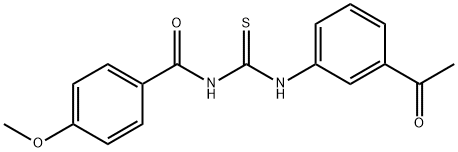 N-(3-acetylphenyl)-N'-(4-methoxybenzoyl)thiourea Structural