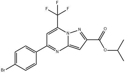 isopropyl 5-(4-bromophenyl)-7-(trifluoromethyl)pyrazolo[1,5-a]pyrimidine-2-carboxylate Structural