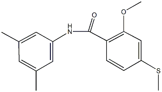 N-(3,5-dimethylphenyl)-2-methoxy-4-(methylsulfanyl)benzamide Structural
