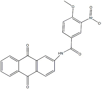N-(9,10-dioxo-9,10-dihydroanthracen-2-yl)-3-nitro-4-methoxybenzamide Structural