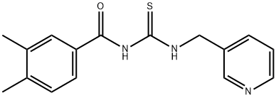 N-(3,4-dimethylbenzoyl)-N'-(3-pyridinylmethyl)thiourea Structural