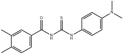 N-[4-(dimethylamino)phenyl]-N'-(3,4-dimethylbenzoyl)thiourea Structural