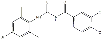 N-(4-bromo-2,6-dimethylphenyl)-N'-(3,4-dimethoxybenzoyl)thiourea Structural