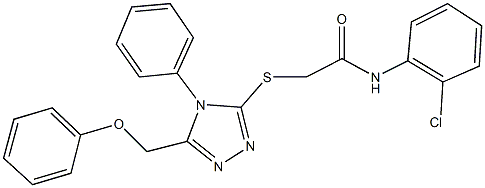 N-(2-chlorophenyl)-2-{[5-(phenoxymethyl)-4-phenyl-4H-1,2,4-triazol-3-yl]sulfanyl}acetamide Structural