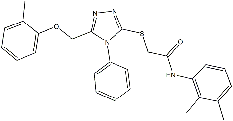 N-(2,3-dimethylphenyl)-2-({5-[(2-methylphenoxy)methyl]-4-phenyl-4H-1,2,4-triazol-3-yl}sulfanyl)acetamide Structural