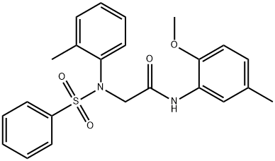 N-(2-methoxy-5-methylphenyl)-2-[2-methyl(phenylsulfonyl)anilino]acetamide Structural