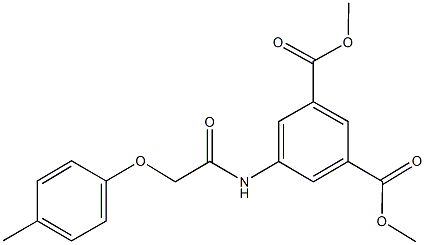dimethyl 5-{[(4-methylphenoxy)acetyl]amino}isophthalate Structural