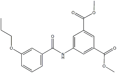 dimethyl 5-[(3-propoxybenzoyl)amino]isophthalate Structural