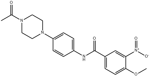 N-[4-(4-acetylpiperazin-1-yl)phenyl]-3-nitro-4-methoxybenzamide Structural