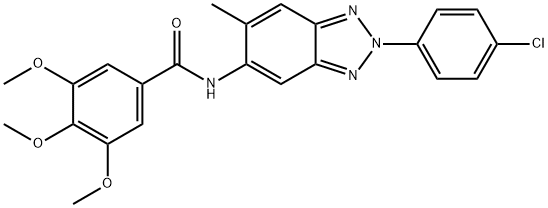 N-[2-(4-chlorophenyl)-6-methyl-2H-1,2,3-benzotriazol-5-yl]-3,4,5-trimethoxybenzamide Structural