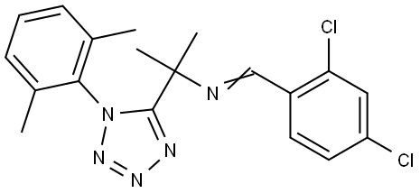 N-(2,4-dichlorobenzylidene)-N-{1-[1-(2,6-dimethylphenyl)-1H-tetraazol-5-yl]-1-methylethyl}amine Structural