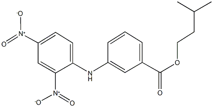 isopentyl 3-{2,4-bisnitroanilino}benzoate Structural