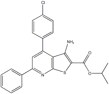 isopropyl 3-amino-4-(4-chlorophenyl)-6-phenylthieno[2,3-b]pyridine-2-carboxylate Structural