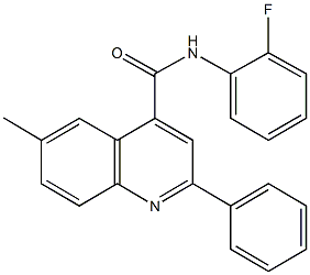 N-(2-fluorophenyl)-6-methyl-2-phenyl-4-quinolinecarboxamide Structural