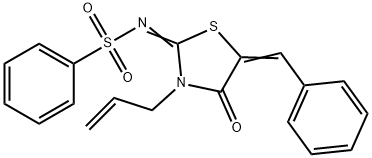 N-(3-allyl-5-benzylidene-4-oxo-1,3-thiazolidin-2-ylidene)benzenesulfonamide Structural