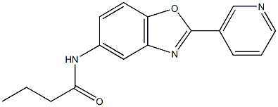 N-[2-(3-pyridinyl)-1,3-benzoxazol-5-yl]butanamide Structural