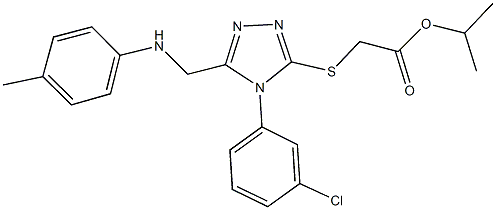 isopropyl {[4-(3-chlorophenyl)-5-(4-toluidinomethyl)-4H-1,2,4-triazol-3-yl]sulfanyl}acetate Structural