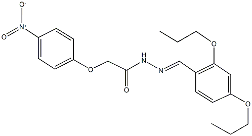 N'-(2,4-dipropoxybenzylidene)-2-{4-nitrophenoxy}acetohydrazide Structural
