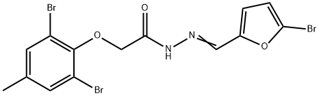 N'-[(5-bromo-2-furyl)methylene]-2-(2,6-dibromo-4-methylphenoxy)acetohydrazide Structural