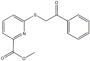 methyl 6-[(2-oxo-2-phenylethyl)sulfanyl]-2-pyridinecarboxylate Structural