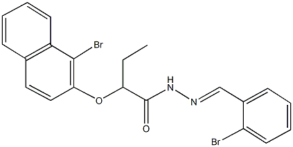 N'-(2-bromobenzylidene)-2-[(1-bromo-2-naphthyl)oxy]butanohydrazide Structural